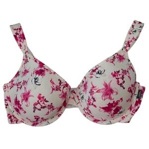 Vince Camuto Bra | Pink Floral Underwire | Padded Strap | Comfort Cups 42D